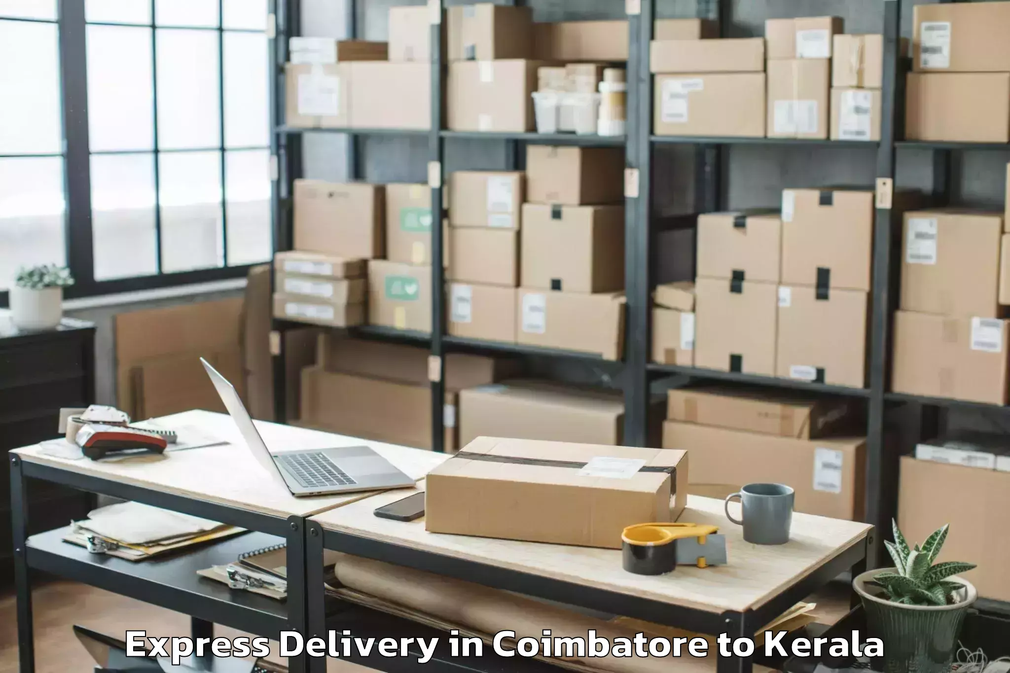 Discover Coimbatore to Karunagappally Express Delivery